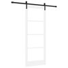 vidaXL Drzwi przesuwne ORKDAL 83 x 211 cm Lite drewno sosnowe i szkło