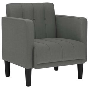 vidaXL Sofa Fotel z Podłokietnikami Ciemnoszary 53 cm Tkanina