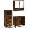 vidaXL 3-częściowy zestaw mebli łazienkowych, przydymiony dąb