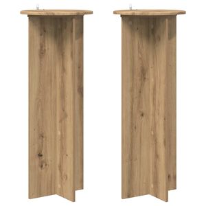 vidaXL Stojak na rośliny 2 szt. Dąb artisan &Oslash;40 x 100 cm