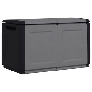 vidaXL Skrzynia ogrodowa, 96x53x57 cm, 230 L, ciemnoszaro-czarna