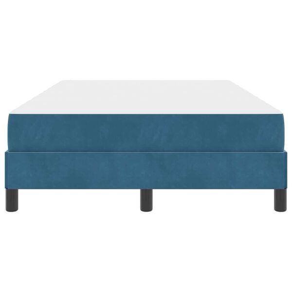 vidaXL Ł&oacute;żko sprężynowe Ciemnoniebieski 120 x 190 cm tkanina