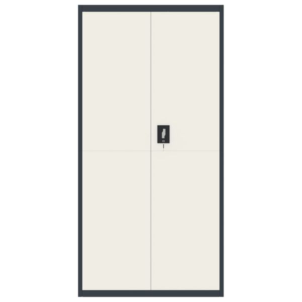 vidaXL Szafa na dokumenty, antracytowo-biała, 90x40x180 cm, stalowa