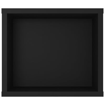 vidaXL Wisząca szafka TV, czarna, 100x30x26,5 cm, płyta wiórowa