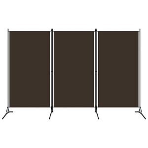 vidaXL Parawan 3-panelowy, brązowy, 260 x 180 cm