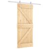 vidaXL Drzwi przesuwne Naturalne i białe 85 x 210 cm