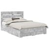 vidaXL Ramka ł&oacute;żka Betonowy szary 140 x 190 cm Drewno inżynieryjne