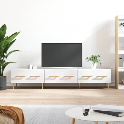 vidaXL Szafka pod TV, biała, 150x36x30 cm, materiał drewnopochodny