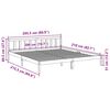 vidaXL Dłuższe ł&oacute;żko bez materaca, 200x210 cm, lite drewno sosnowe