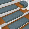 vidaXL Maty na schody 15 szt. 65x21x4 cm Ciemnozielone, prostokątne krawędzie