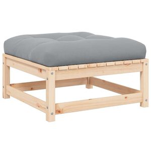 vidaXL Podn&oacute;żek ogrodowy z poduszką, lite drewno sosnowe