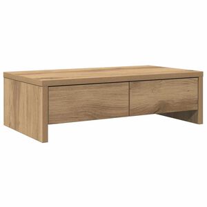 vidaXL Podstawka pod monitor, z szufladami, dąb artisian, 50x27x15 cm