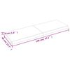 vidaXL Blat do łazienki, ciemnobrązowy, 120x40x(2-4) cm, lite drewno