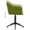 vidaXL Obrotowe krzesła stołowe, 2 szt., jasnozielone, aksamitne