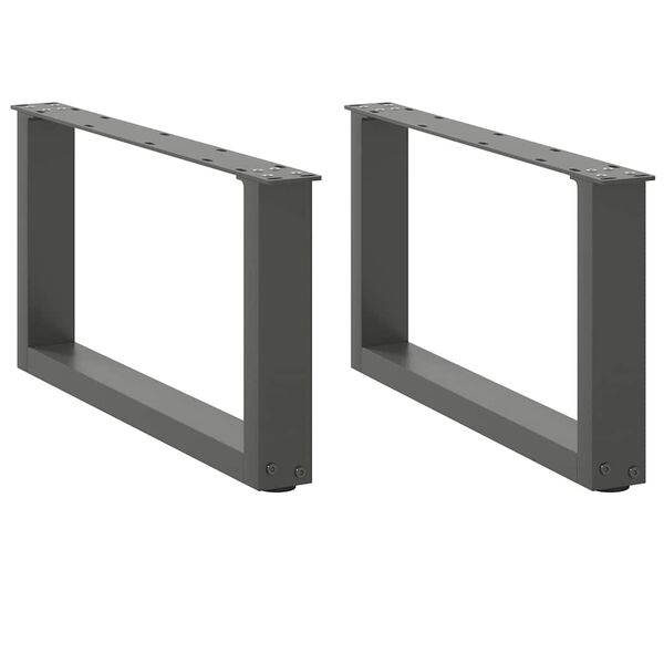 vidaXL Nogi do stolika kawowego w kształcie litery U 2 szt. Antracyt 60x(30-31) cm Stal