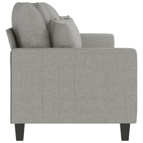 vidaXL Sofa 3-osobowa, jasnoszara, 210 cm, tapicerowana tkaniną