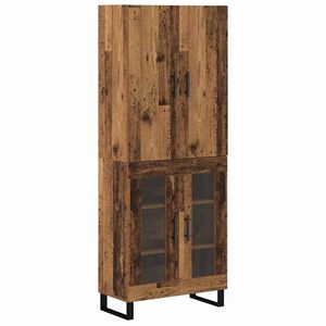 vidaXL Highboard 2 szt. Stare drewno 69,5 x 34 x 180 cm