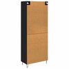 vidaXL Highboard Czarny Dąb 69,5 x 34 x 180 cm Materiał drewnopochodny
