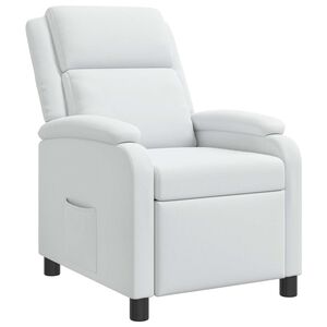 vidaXL Fotel recliner Biały tkanina