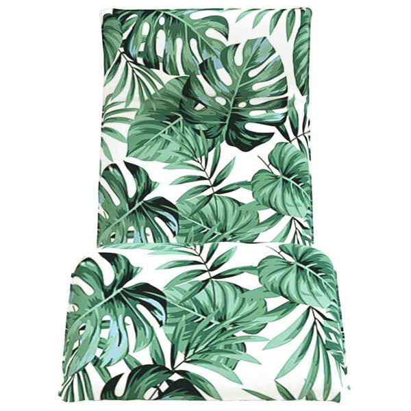 vidaXL Leżak składany wz&oacute;r liścia 175x54x8,5 cm tkanina Oxford