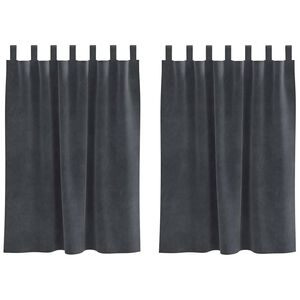vidaXL Zasłony zaciemniające 2 pcs Jasnoszary 140 x 140 cm Aksamit