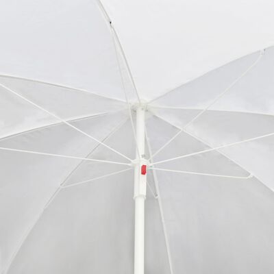 vidaXL Łóżko ogrodowe z parasolem, polirattan, brązowe