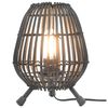 vidaXL Lampa stojąca, wiklinowa, czarna, 60 W, 20x27 cm, E27