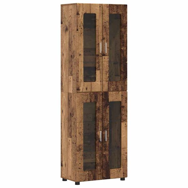 vidaXL Highboard z p&oacute;łką FLORIN Stare drewno 60 x 35 x 182 cm