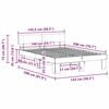 vidaXL Ramka ł&oacute;żka Naturalny 140 x 200 cm Lite drewno sosnowe