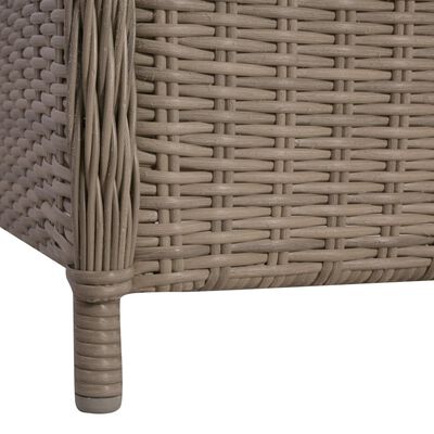 vidaXL 9-cz. zestaw mebli ogrodowych z poduszkami, polirattan, brązowy