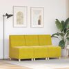 vidaXL Modułowa sofa bez podłokietnik&oacute;w 3 pcs Ż&oacute;łty 55 x 74 x 82 cm