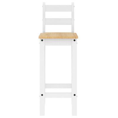 vidaXL Krzesła barowe, 2 szt., białe, lite drewno sosnowe