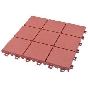 vidaXL Płytka Tarasowa 10 pcs Czerwony 30,5 x 30,5 x 2,2 cm