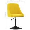 vidaXL Krzesło stołowe, musztardowe, obite aksamitem
