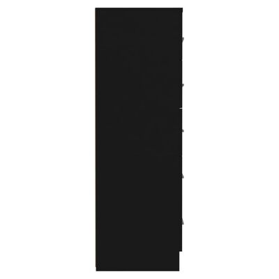 vidaXL Wysoka komoda, czarna, 41x35x106 cm, płyta wiórowa