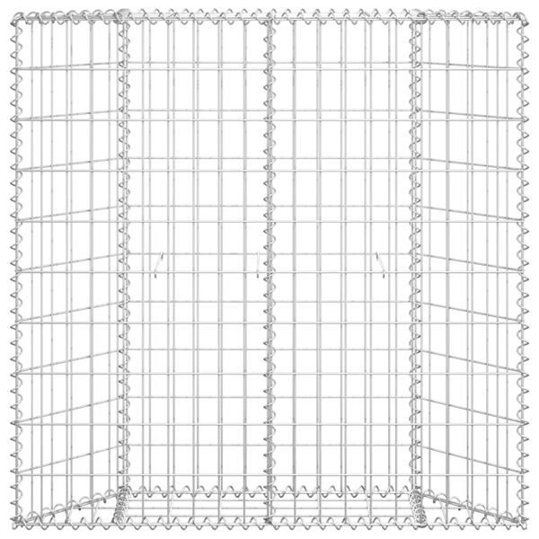 vidaXL Podniesiona rabata gabionowa, trapezowa, stal, 100x20x100 cm