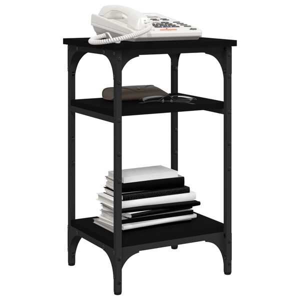 vidaXL Stolik boczny, czarny, 35x30x60 cm, materiał drewnopochodny