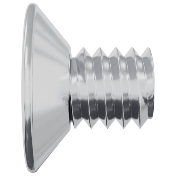 vidaXL Śruby z wpuszczonym łbem 2 pcs Srebrny M4 x 6 mm Stal