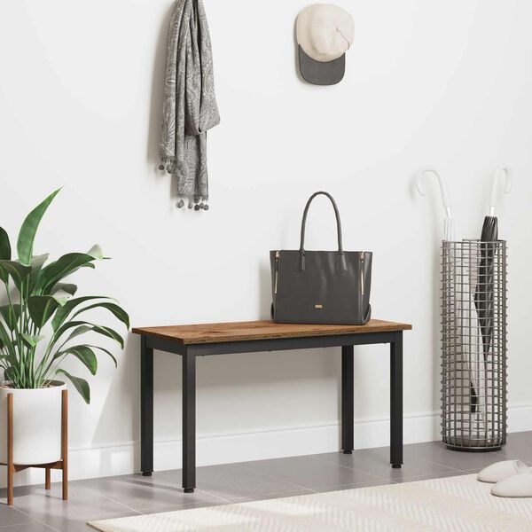 vidaXL ławka Stare drewno 80 x 35 x 45 cm Materiał drewnopochodny