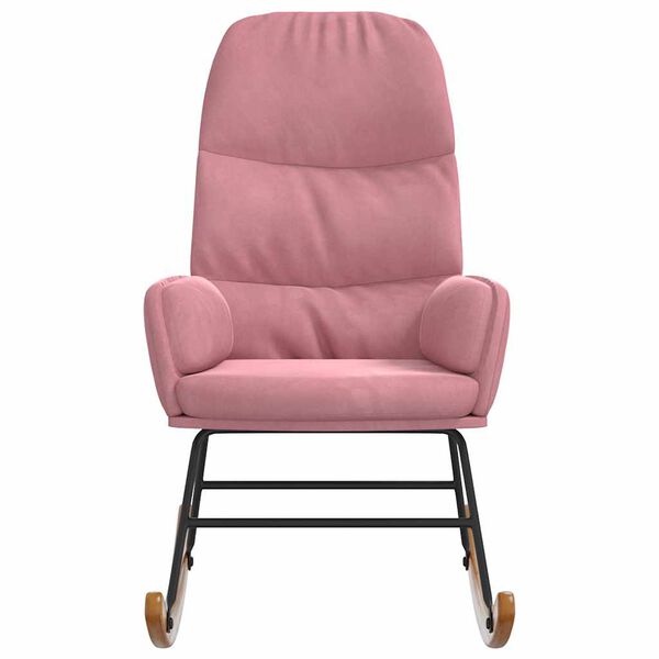 vidaXL Fotel bujany, r&oacute;żowy, tapicerowany aksamitem