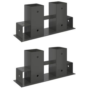 Pomoc w układaniu drewna kominkowego 2 pcs antracytowy Stal