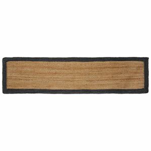 vidaXL Dywan strefowy Ciemnoszary i naturalny 60 x 200 cm Juta