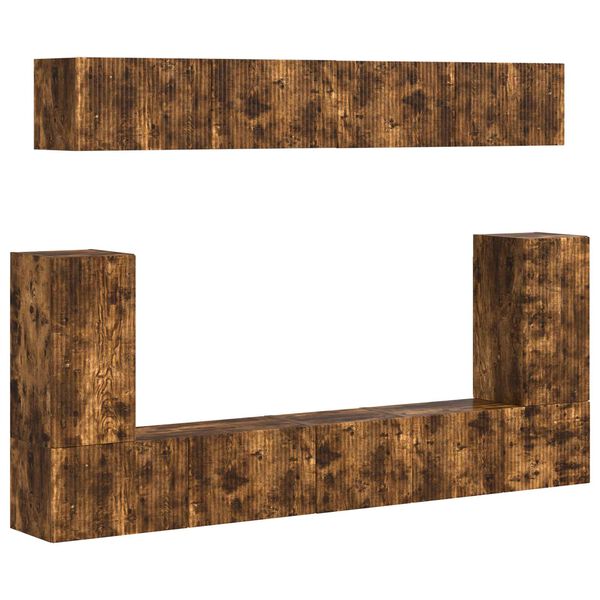 vidaXL Zestaw szafek RTV 5 pcs Dąb wędzony Materiał drewnopochodny