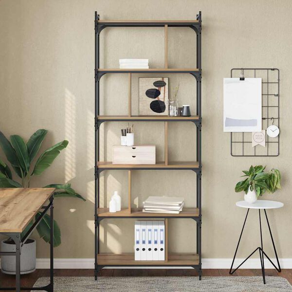 vidaXL P&oacute;łka na książki dąb artisan 76 x 32 x 192 cm