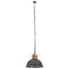 vidaXL Industrialna lampa wisząca, szara, okrągła, 32 cm, E27, mango