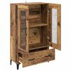 vidaXL Highboard z szufladą Stare drewno 70 x 31 x 115 cm