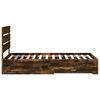vidaXL Ramka ł&oacute;żka Dąb wędzony 90 x 190 cm Materiał drewnopochodny