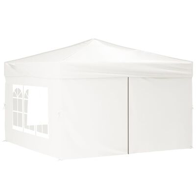 vidaXL Składany namiot imprezowy ze ściankami, biały, 3x3 m