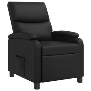 vidaXL Fotel recliner Czarny Ekosk&oacute;ra