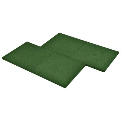 vidaXL Gumowe płyty, 18 szt., 50 x 50 x 3 cm, zielone
